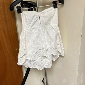 Brand new white mermaid top, worn once for this picture only